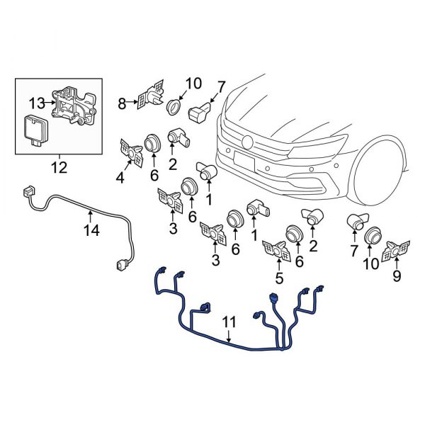 Parking Aid System Wiring Harness