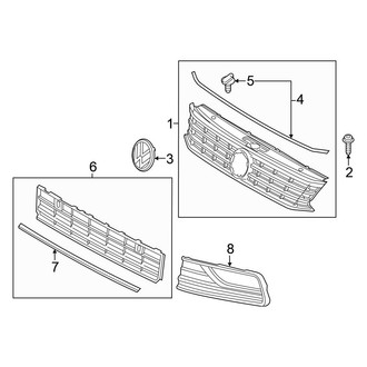 Volkswagen OE - Grille & Components (S / SE / SEL / SEL Premium)