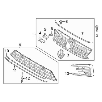 Volkswagen OE - Grille & Components (R-Line)