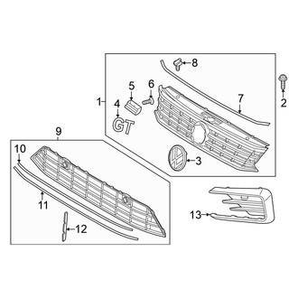Volkswagen OE - Grille & Components (GT)