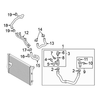 Volkswagen OE - Cooling - Hoses & Lines (Return), (1.8L)