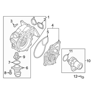 Volkswagen OE - Cooling - Water Pump (Main), (R-Line / S / SE / SEL / SEL Premium 1.8L)