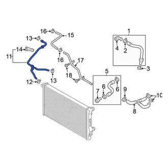 Volkswagen OE - Engine Coolant Reservoir Hose
