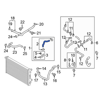 Volkswagen OE - Upper Radiator Coolant Hose