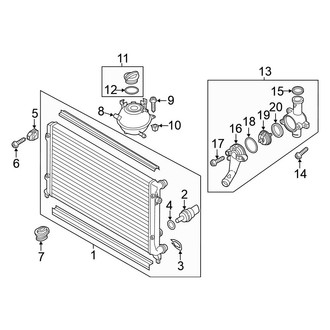 Volkswagen OE - Cooling - Radiator & Components (2.5L)