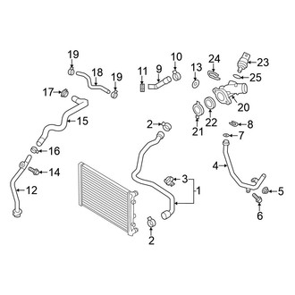 Volkswagen OE - Cooling - Hoses & Lines (Return), (2.5L)