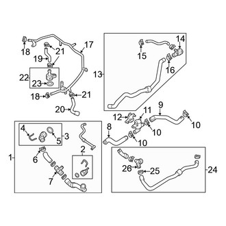 Volkswagen OE - Cooling - Hoses & Lines (Left Side), (SE R-Line / Wolfsburg Edition 2.0L)