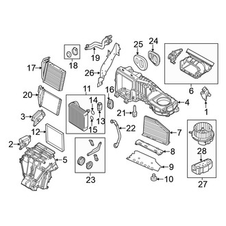 Volkswagen OE - Air Conditioner & Heater - Evaporator & Heater Components (W/O Climate Control)