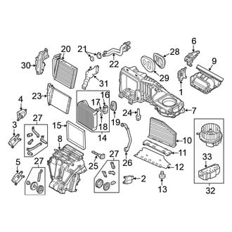 Volkswagen OE - Air Conditioner & Heater - Evaporator & Heater Components (With Climate Control)