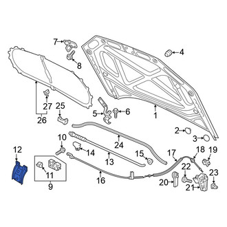 Volkswagen OE - Front Hood Latch Support