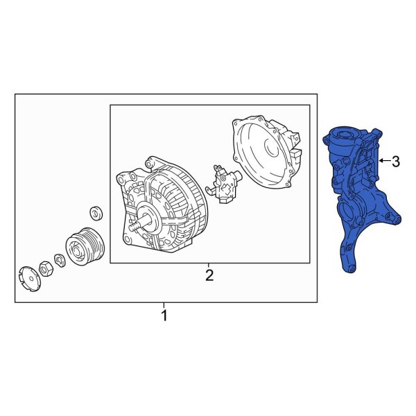 Volkswagen OE 06K903143D Alternator Bracket