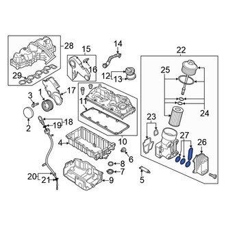 Volkswagen OE - Engine Oil Cooler Gasket Set