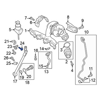 Volkswagen OE - Turbocharger Coolant Line Bolt