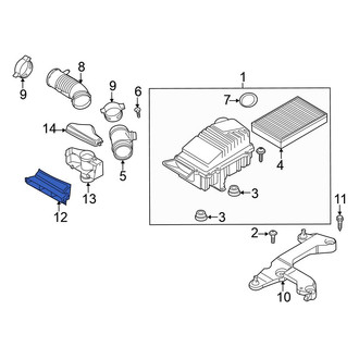 Volkswagen OE - Front Engine Air Intake Hose