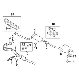Volkswagen OE - Exhaust System - Exhaust Components (1.8L)