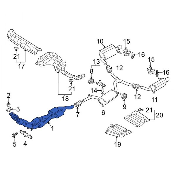 Volkswagen OE 561254500D Catalytic Converter