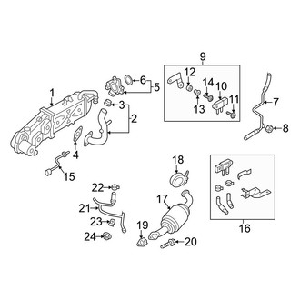 Volkswagen OE - Emission System - Emission Components (Cooler & Components Exhaust Cooler), (2.0L Diesel)