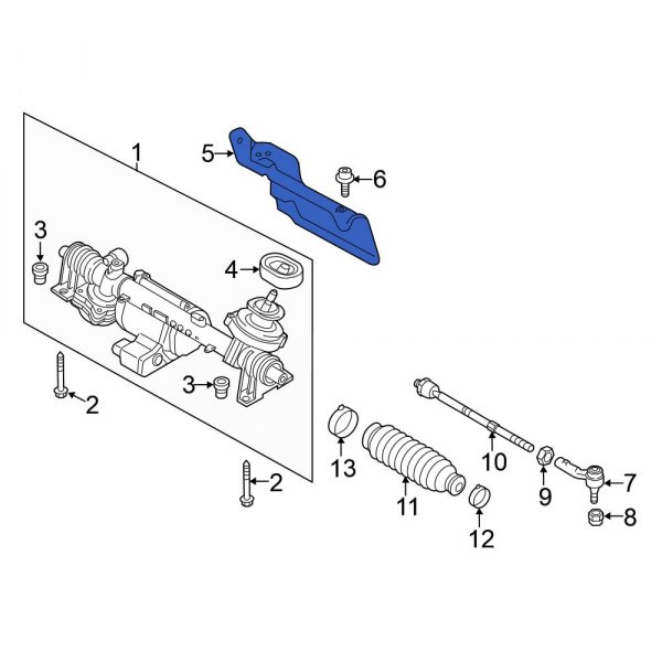 Rack and Pinion Heat Shield