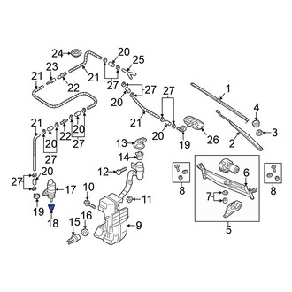Volkswagen OE - Windshield Washer Pump Grommet