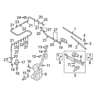 Volkswagen OE - Windshield - Wiper & Washer Components (S / SE / SEL / SEL Premium / TDI SE / TDI SEL)