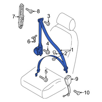 Volkswagen OE - Rear Center Seat Belt Lap and Shoulder Belt