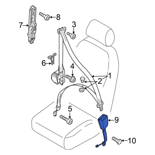 Seat Belt Receptacle