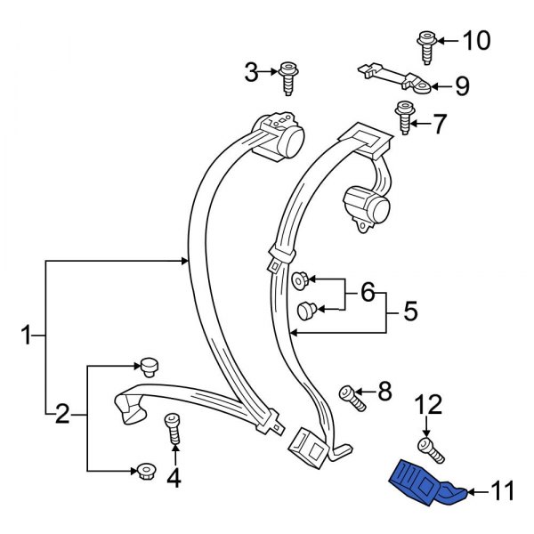 Seat Belt Receptacle