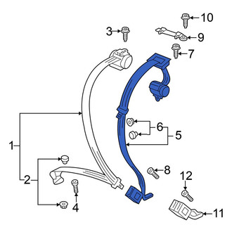 Volkswagen OE - Rear Center Seat Belt Lap and Shoulder Belt
