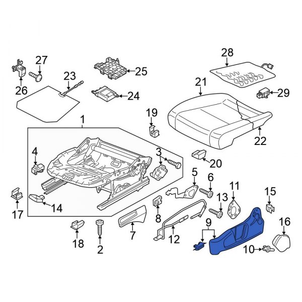 Seat Frame Trim Panel