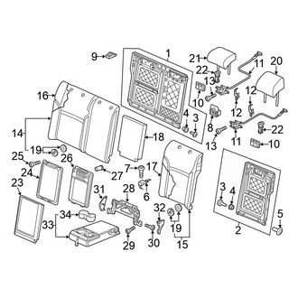 Volkswagen OE - Seats & Tracks - Rear Seat Components (Seat Back Components)