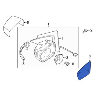 Volkswagen OE - Front Left Door Mirror Glass