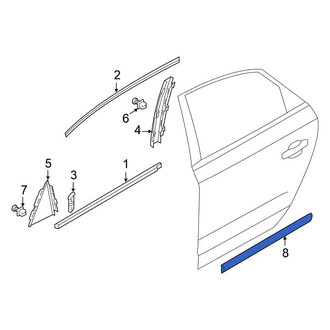 Volkswagen OE - Rear Left Door Molding
