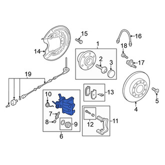Volkswagen OE - Rear Left Disc Brake Caliper