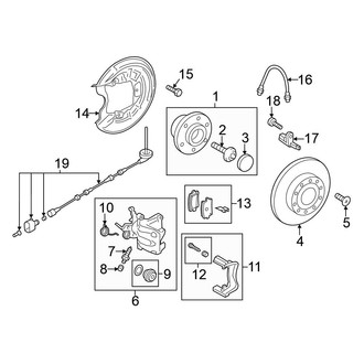 Volkswagen OE - Rear Suspension - Brake Components