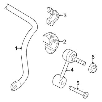 Volkswagen OE - Rear Suspension - Stabilizer Bar & Components