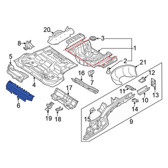 Volkswagen OE - Rear Floor Pan Crossmember