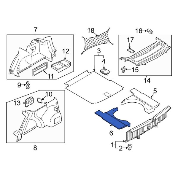 Trunk Trim Panel Bracket