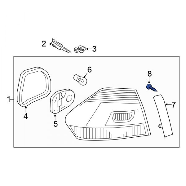 Tail Light Cover Screw