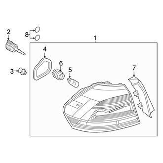 Volkswagen OE - Rear Lamps - Tail Lamps (With LED)