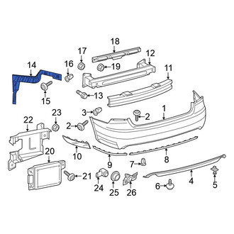 Volkswagen OE - Rear Right Bumper Cover Support Rail