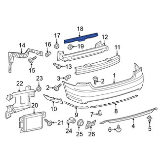 Volkswagen OE - Rear Center Bumper Cover Support Rail