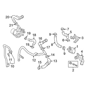 Volkswagen OE - Cooling - Water Pump (Auxiliary, Rear), (TDI SE / TDI SEL Premium)