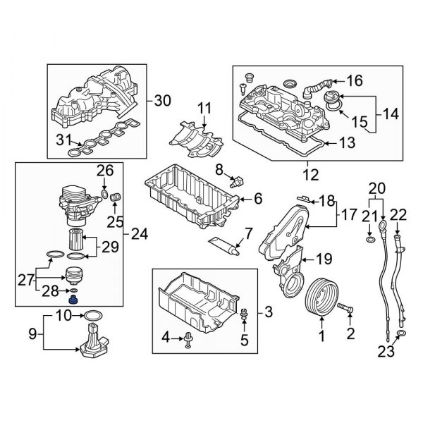 Engine Oil Filter Housing Cap