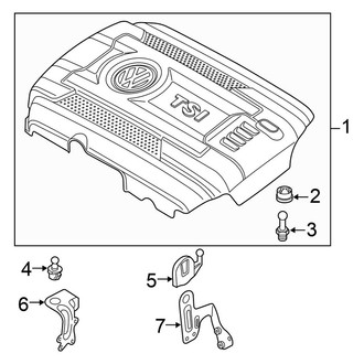 Volkswagen OE - Engine / Transaxle - Engine Appearance Cover (2.0L Gas)