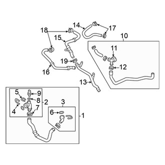 Volkswagen OE - Cooling - Hoses & Lines (Right Side)