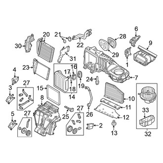 Volkswagen OE - Air Conditioner & Heater - Evaporator & Heater Components (Automatic Climate Control), (R-Line / SE / SEL)