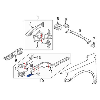 Volkswagen OE - Left Frame Side Member Reinforcement