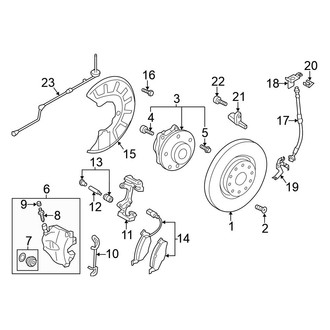Volkswagen OE - Front Suspension - Brake Components (R-Line / S / SE / SEL)
