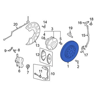 Volkswagen OE - Front Disc Brake Rotor