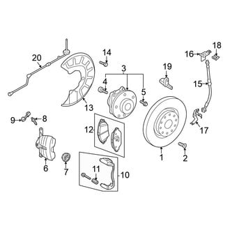 Volkswagen OE - Front Suspension - Brake Components